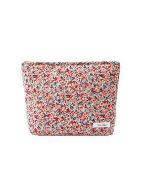 Corduroy Makeup Bag Vintage Floral Jacquard Travel Toiletry Storage Bag